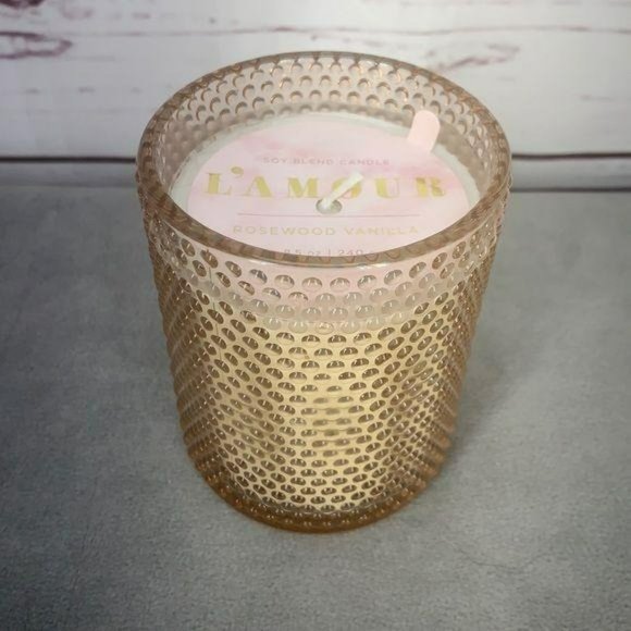 L’Amour Rosewood Vanilla Soy Blend Glass C… - Picture 1 of 6